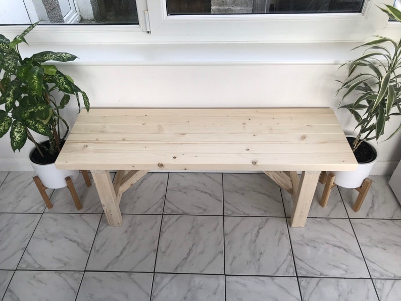 Wood Kitchen Bench Etsy