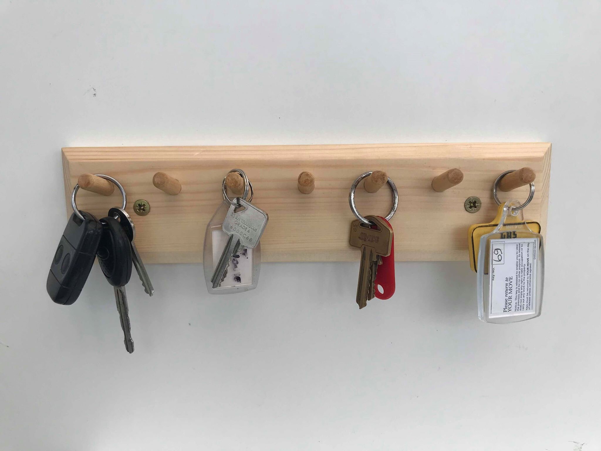 Handmade Oak or Pine Key Holder Etsy UK