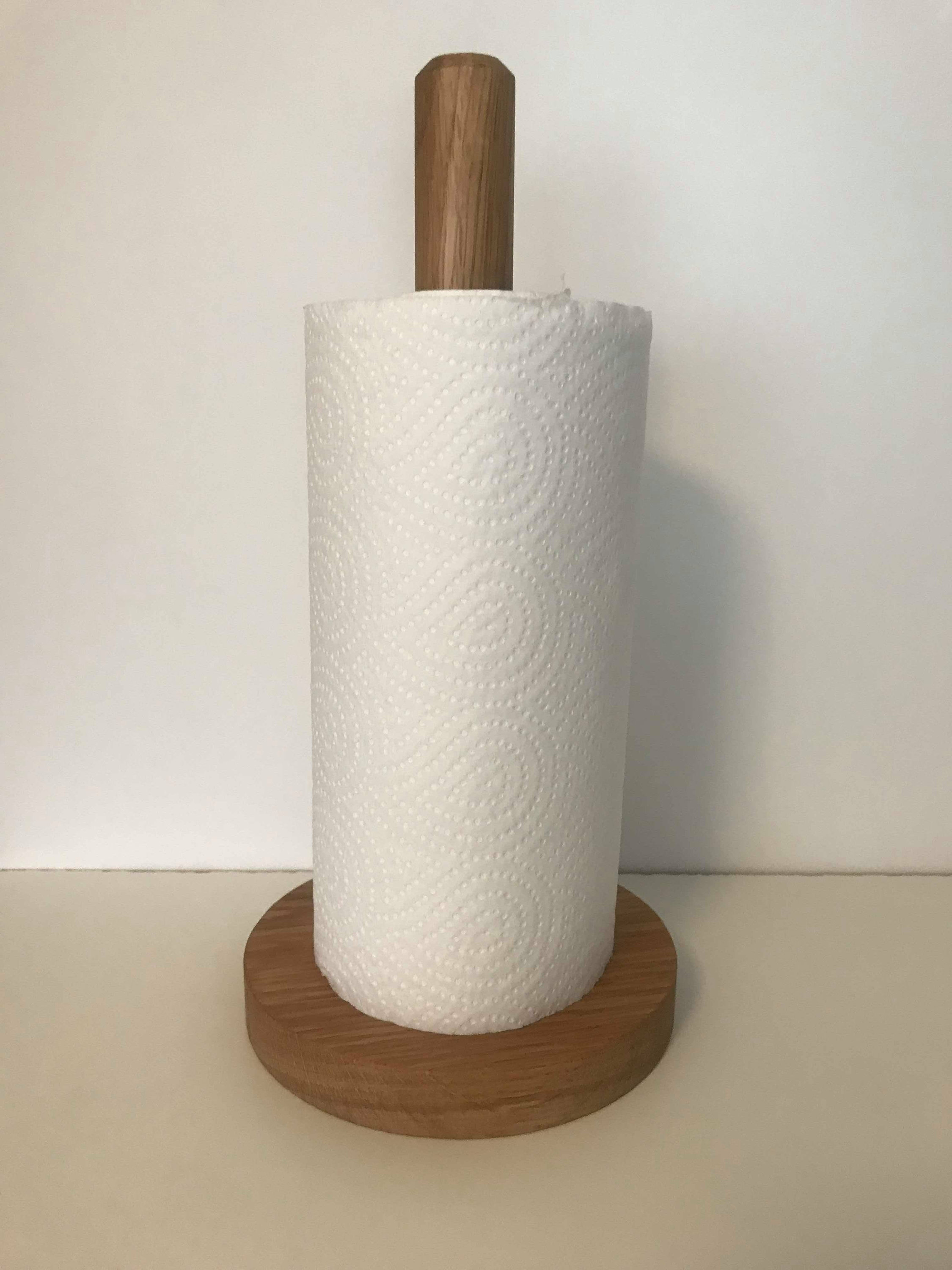 Solid Oak Kitchen Roll Holder/stand Etsy UK