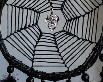 Drache Traumfänger, Traumfänger Flügel, Gothic Traumfänger,Schwarzer Traumfänger,Dunkler Traumfänger,Dreamcatcher für Jungen,Stormn