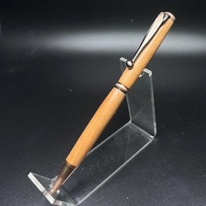 Elegant Slimline Pen in Cherry Wood and and a beautiful Satin Bronze Finish