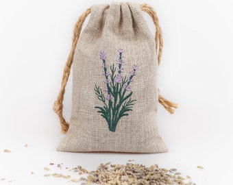 Small lavender bags - set of 3, handmade, natural linen, aromatic bag, zero waste, scented bag, provance, lavender, eco.