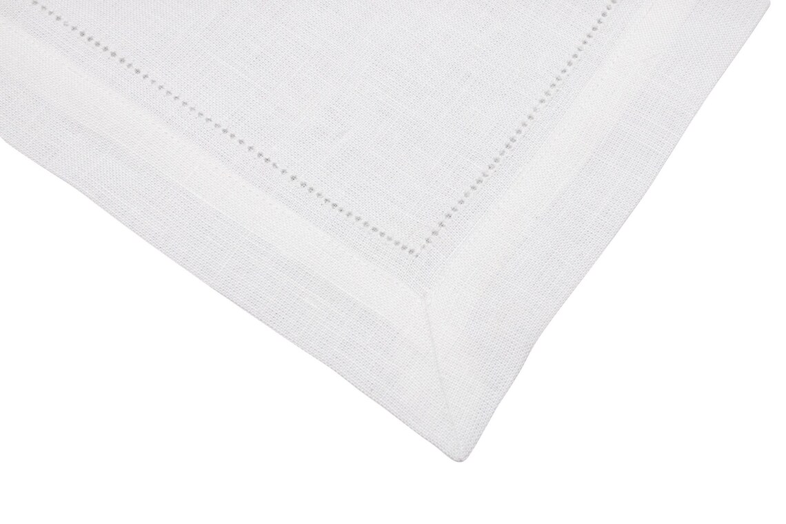 Natural Linen Tablecloth With Hemstitch, Rectangle. Linen Tablecloth ...