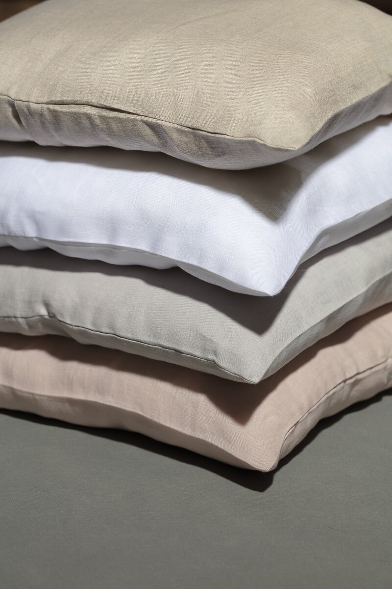 Set of Frill Linen Pillow Case Pillow Cover 100 Linen With Etsy UK