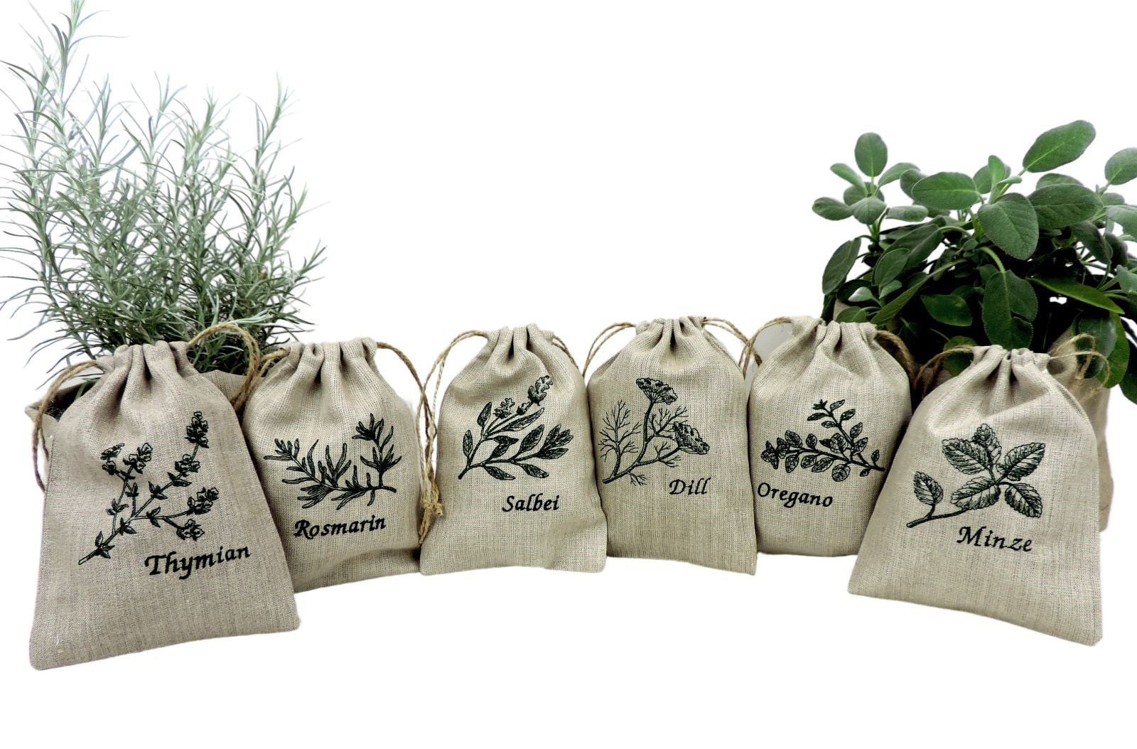 Herb Bag Sage. Linen Sack. Linen Bag for Dried Herbs. Etsy UK