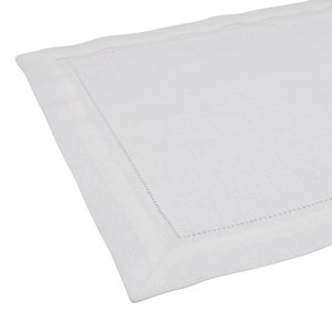 Natural Linen Tablecloth With Hemstitch, Rectangle. Linen Tablecloth ...