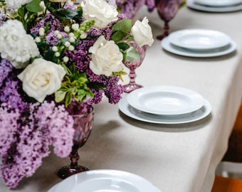 Elegant linen tablecloth for Your size - classic and minimalist. Pure polish linen.