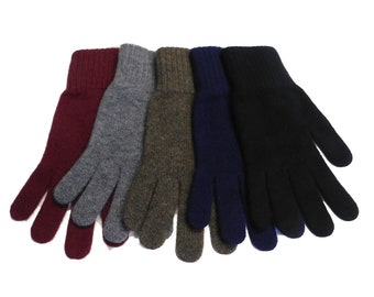 Mens Pure Cashmere Gloves - Made in Hawick, Scotland - Various colours