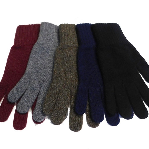 Gants en pur cachemire pour hommes - Fabriqués à Hawick, en Écosse - Différentes couleurs