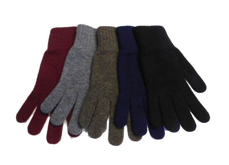 Mens Pure Cashmere Gloves Made in Hawick, Scotland Various colours zdjęcie 1