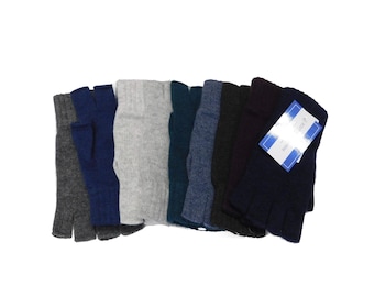 Guantes sin dedos de cachemira pura para hombre - Hechos a mano en Hawick, Escocia / Keystone Thumb Design