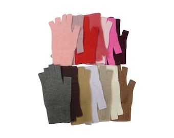Ladies Pure Cashmere Fingerless Gloves – Handcrafted in Hawick, Scotland