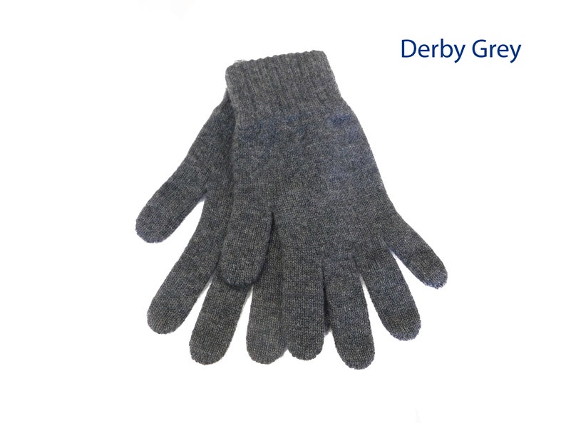 Gants pur cachemire pour femme Fabriqués à la main à Hawick, en Écosse Derby Grey