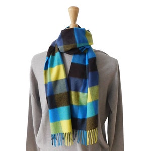 Woven Large Check Cashmere Scarf – Classic Winter Accessory, Handcrafted Gift - Various colours available