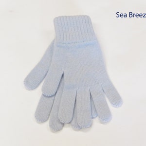 Gants pur cachemire pour femme Fabriqués à la main à Hawick, en Écosse Sea Breeze