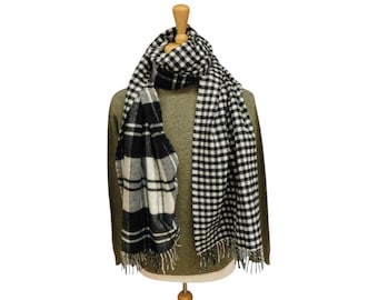 Reversible Lambswool Stole / Wrap — Woven in the Scottish Highlands