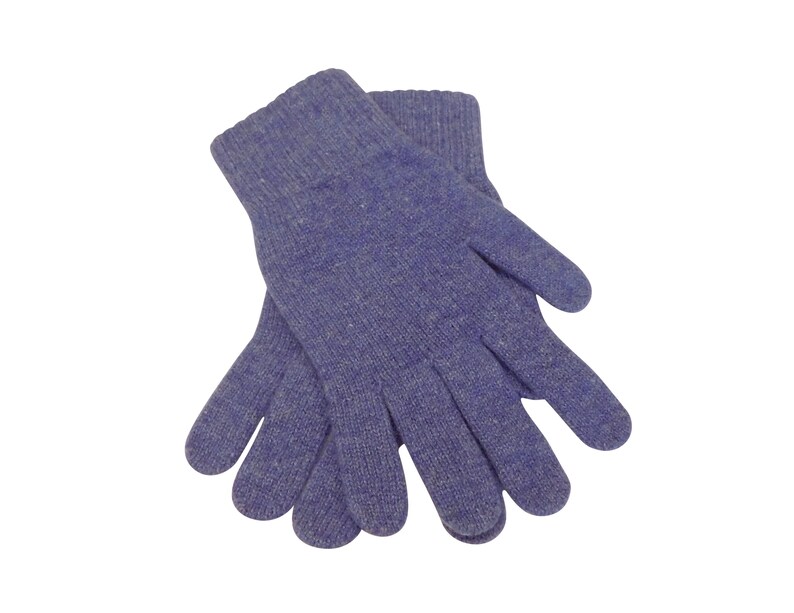 Mens Pure Cashmere Gloves Made in Hawick, Scotland Various colours Denim