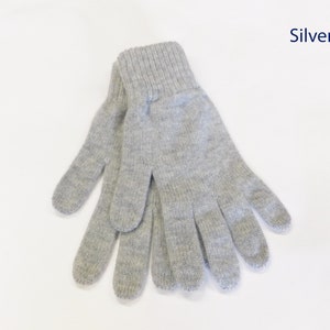 Mens Pure Cashmere Gloves Made in Hawick, Scotland Various colours Srebro