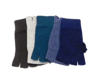 Mens Pure Cashmere Fingerless Gloves - Made in Hawick, Scotland