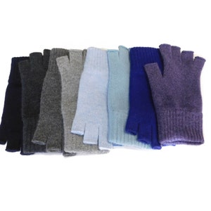 Ladies Pure Cashmere Fingerless Gloves  - Handcrafted in Hawick, Scotland