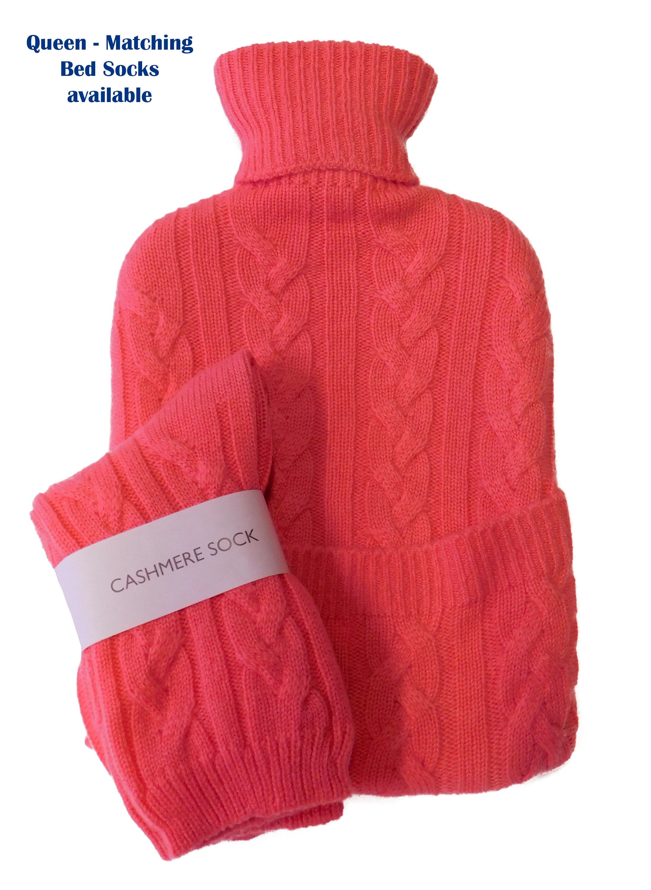 Pure Cashmere Hot Water Bottle Cover Bottle Knitted in Etsy UK