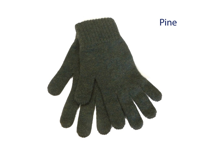 Gants pur cachemire pour femme Fabriqués à la main à Hawick, en Écosse Pine