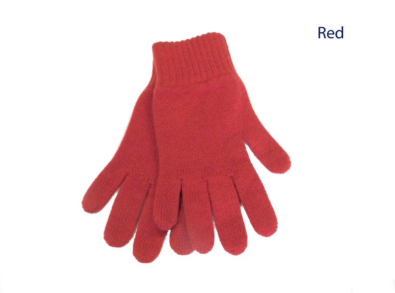 Gants pur cachemire pour femme Fabriqués à la main à Hawick, en Écosse Red