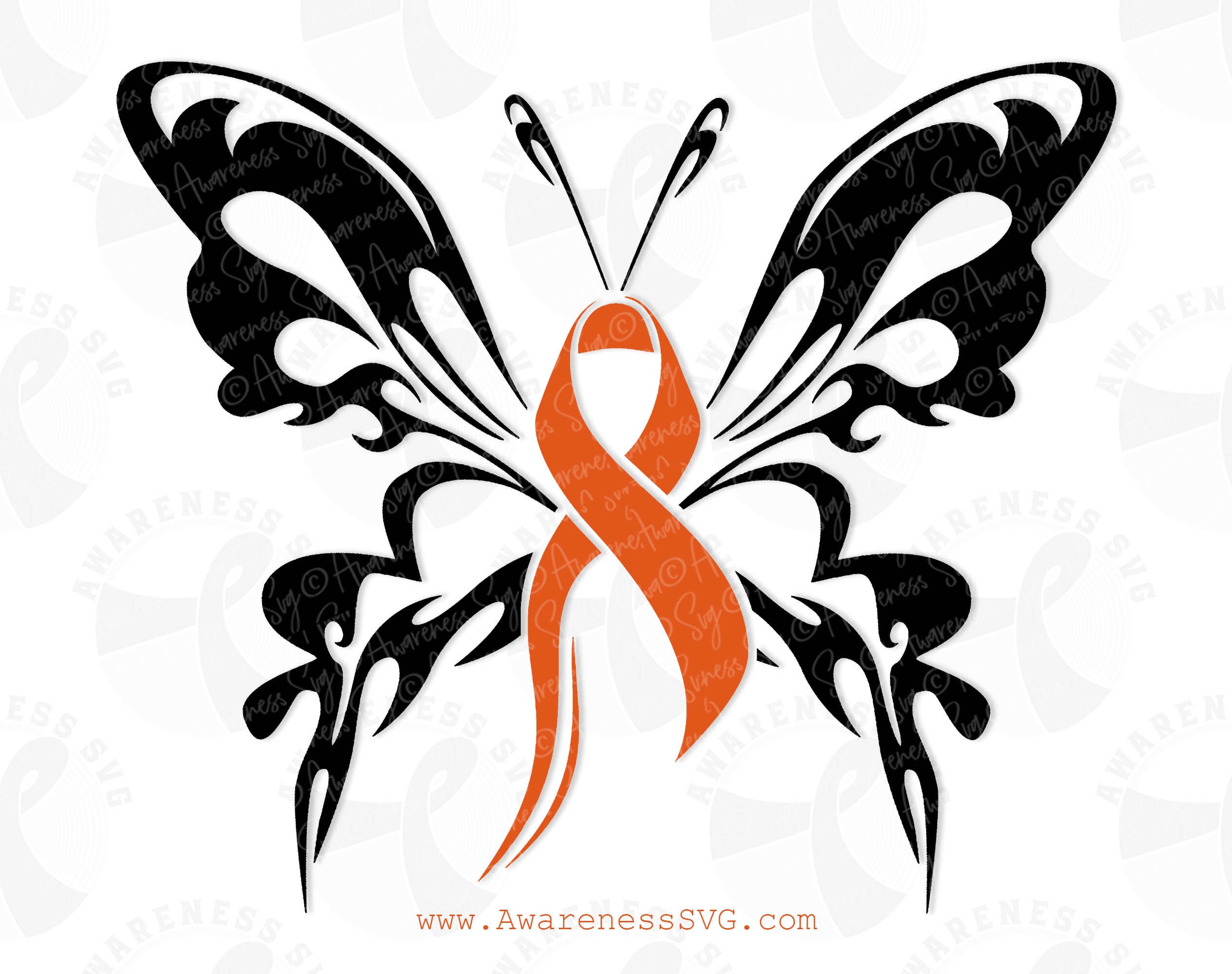 Orange Awareness Ribbon, Orange, Cancer Ribbon, Leukemia, ADHD