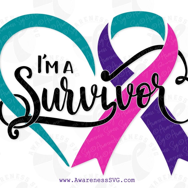 Thyroid Cancer Awareness Svg, Thyroid Cancer Svg, Thyroid Cancer Ribbon Svg, Cancer Svg, Cancer Ribbon Svg, Awareness Ribbon Svg