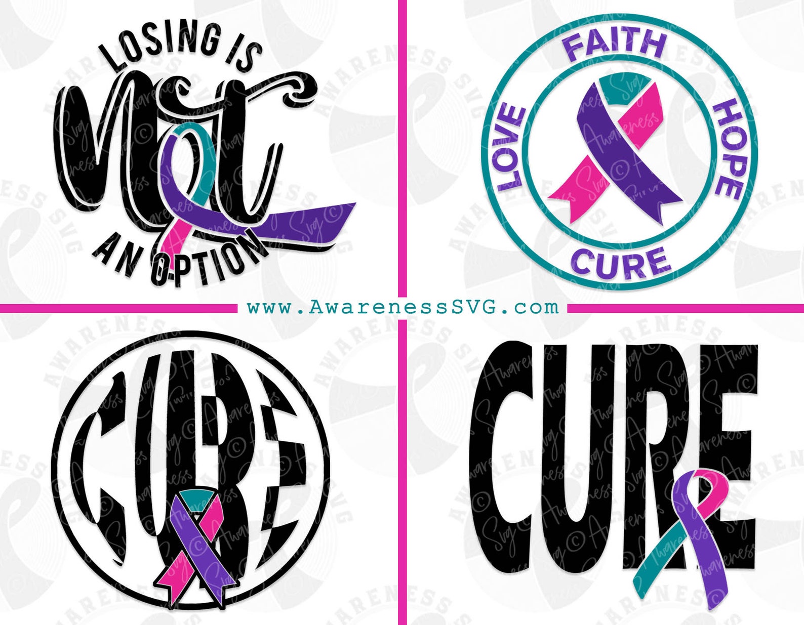Thyroid Cancer Svg Thyroid Cancer Awareness Butterfly Svg Etsy