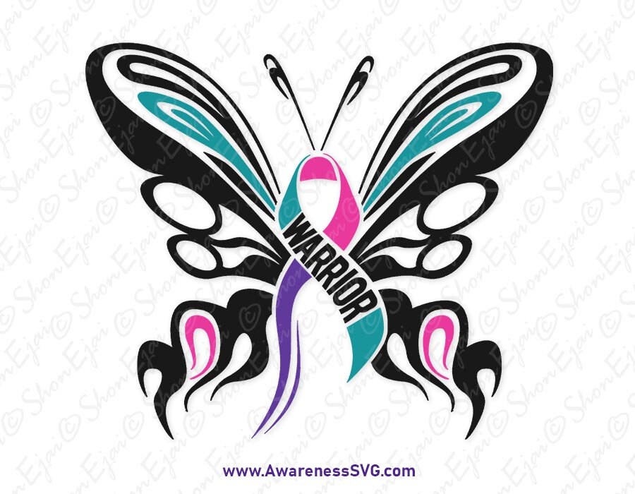 Free Free 123 Butterfly Cancer Ribbon Svg Free SVG PNG EPS DXF File