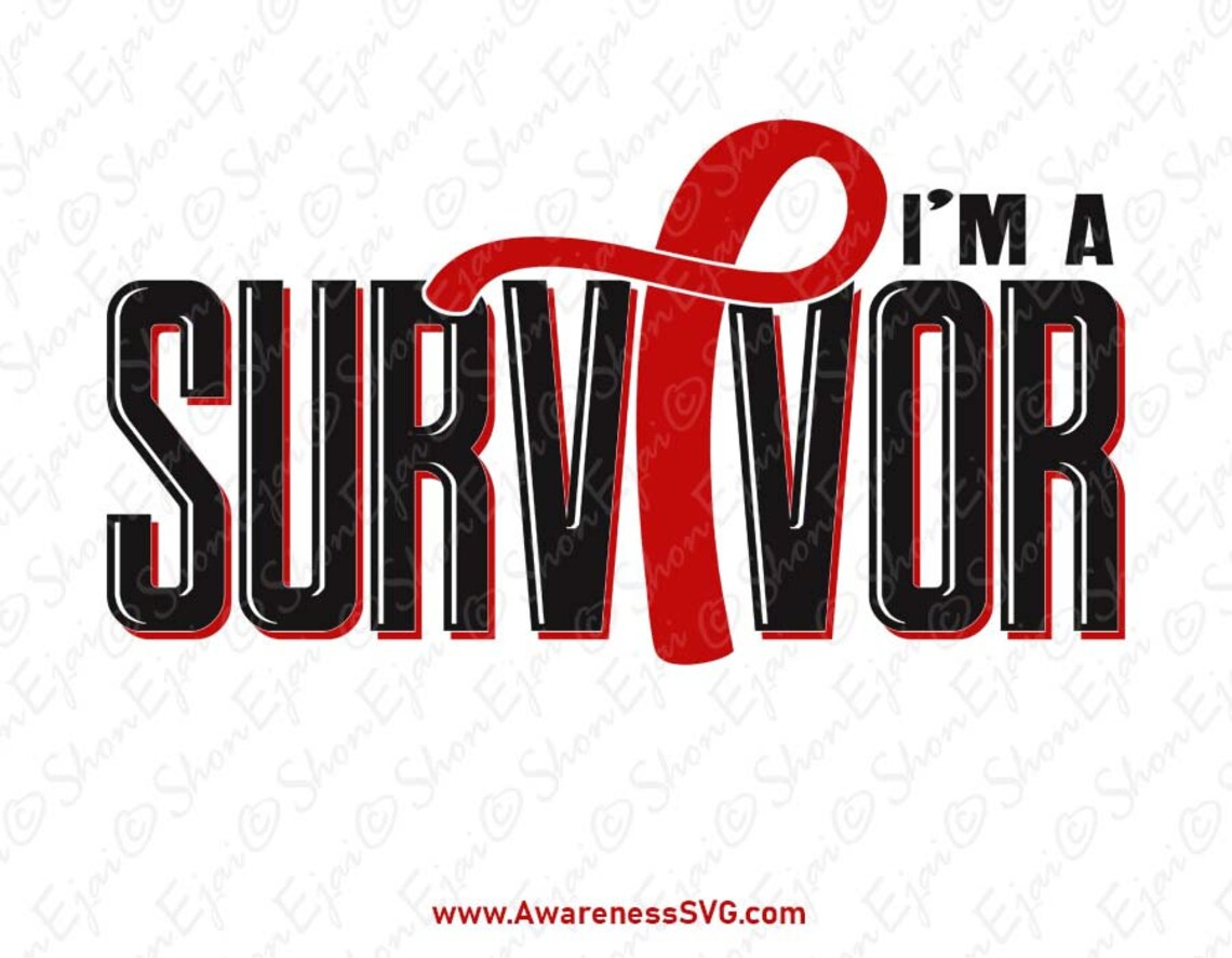 Blood Cancer Ribbon Svg Stroke Survivor Svg AIDS HIV Etsy