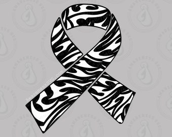 Carcinoid Cancer Svg, Neuroendocrine Tumors, Endocrine Cancer, Ehlers Danlos Syndromes, Whipples Disease, Rare Cancer Zebra Ribbon Svg Png