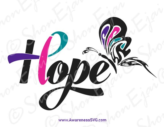 Download Thyroid Cancer Awareness Butterfly Svg Thyroid Cancer Svg Etsy