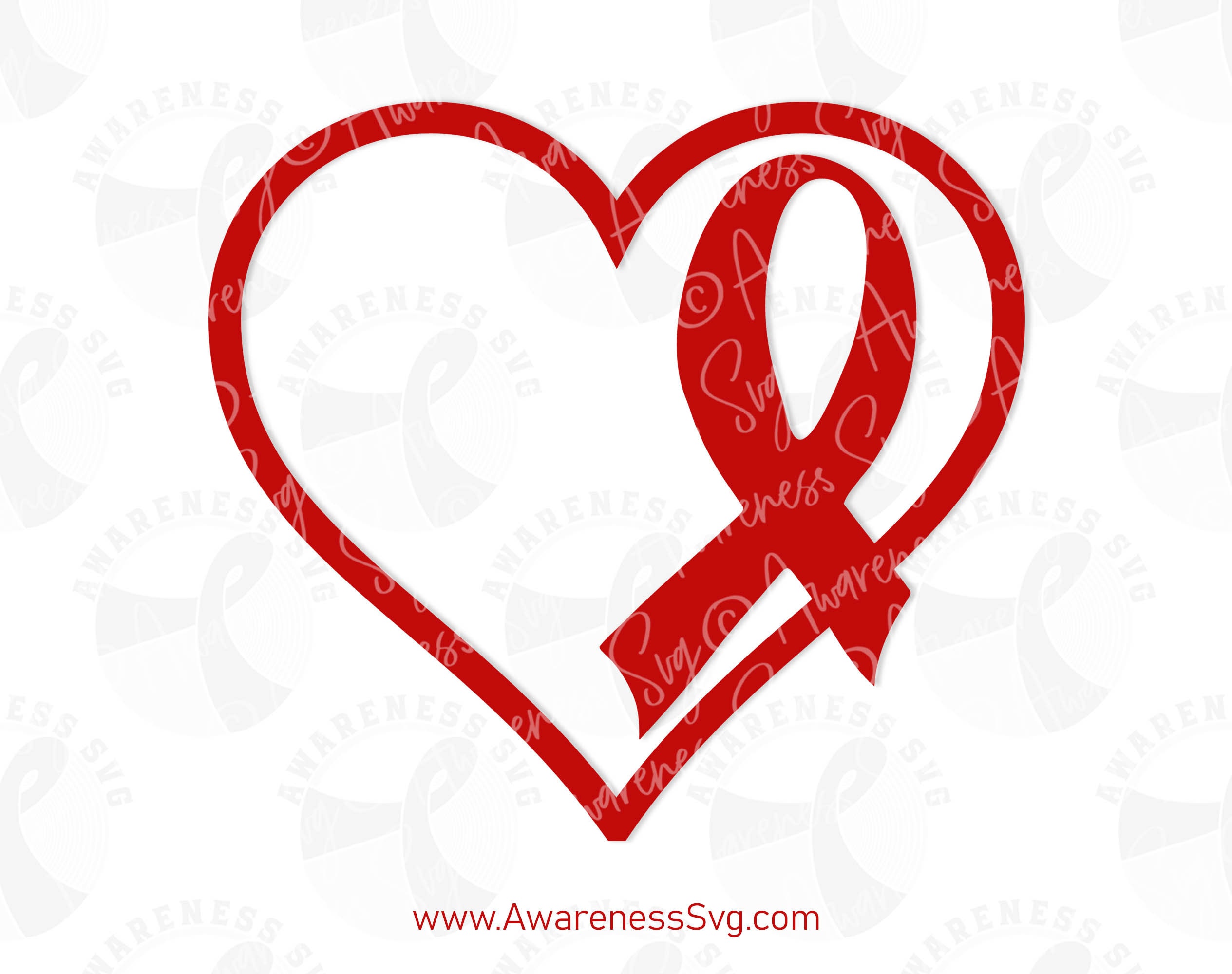 Personalized Stroke, Heart Disease Personalized Awareness Ribbon (Red) –  The Funeral Program Site