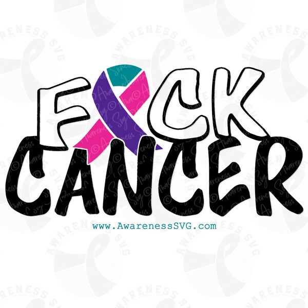 Thyroid Cancer Awareness Svg, Thyroid Cancer Svg, Thyroid Cancer Ribbon Svg, Fck Cancer Svg, Fck Cancer Ribbon Svg, Awareness Ribbon Svg,