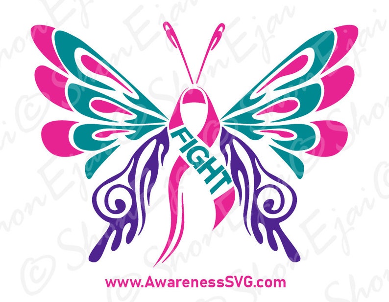 Free Free 244 Cancer Ribbon Butterfly Svg SVG PNG EPS DXF File