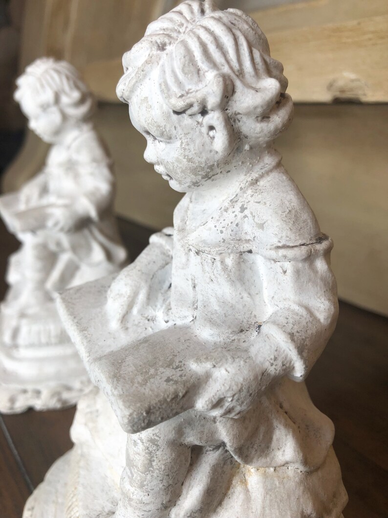 Vintage Girl Reading Book Bookends / Nursery Bookends / Etsy