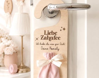 Tooth Fairy Personalized Door Sign / Tooth Storage / Wooden Sign for Children's Room / Nameplate for Door / Personalized Children's Room Decor