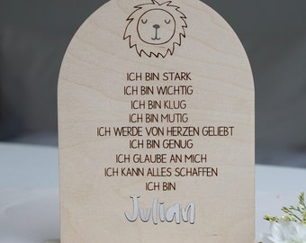 Back-to-school gift | Personalized wooden affirmation sign with name | Nursery decor | Back-to-school gift
