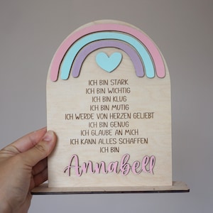 Regalo para niños escolares 2024 madera personalizada / regalo de aliento de afirmación cumpleaños de los niños / idea de regalo de inscripción escolar / decoración de la habitación de los niños