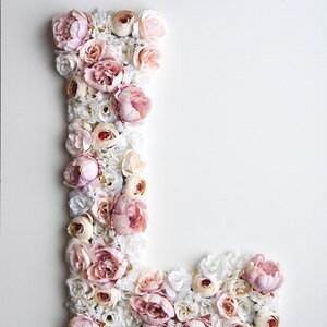 Letra de flor "Bohemian Blossom" / decoración de habitación infantil / decoración de madera y flores para habitación infantil / bebé 1er cumpleaños