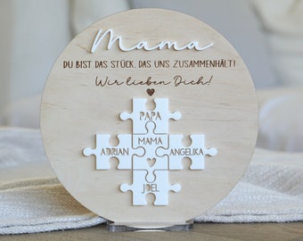 Regalo per la festa della mamma personalizzato/regalo per la mamma Compleanno cartello in legno Puzzle/scatola regalo per la festa della mamma/carta idea regalo Regalo per la festa della mamma