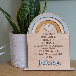 Écolier 2025 cadeau personnalisé bois / affirmation cadeau d'encouragement anniversaire enfant / idée cadeau de scolarisation / contenu du cartable