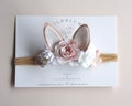 Mini bunny hairband for baby/flower hairband East newborn/newborn shoot/baby first Easter