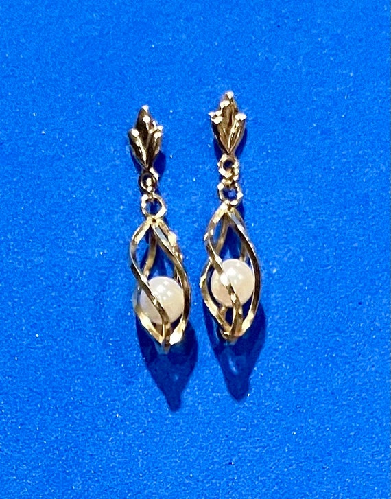 1960s Princess Pride Creations 14K GF  Pearl Earri