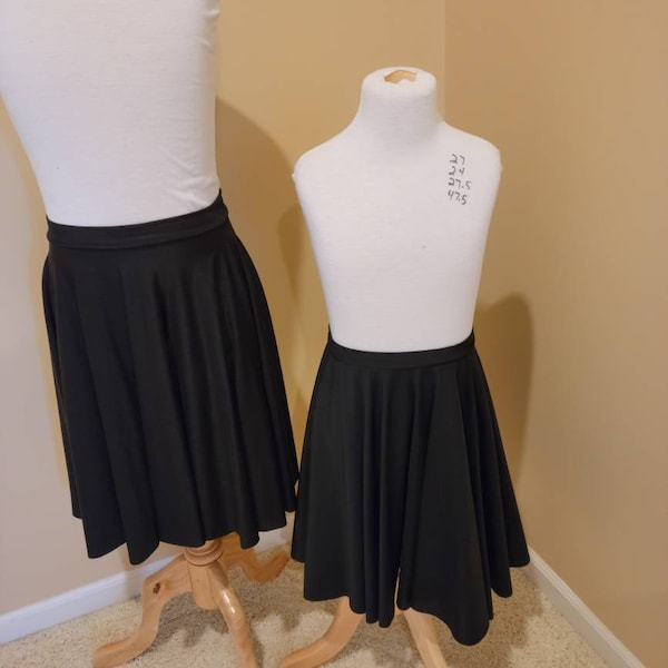 Black character skirt for traditional Russian dance class