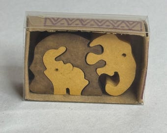 Puzzles n Pieces South Africa Handcrafted Wooden Elephant Miniature Puzzle Box