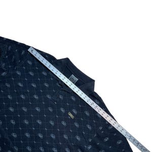 Camisa polo vintage Avirex con estampado integral, talla XL para hombre, manga corta y cuello. imagen 9