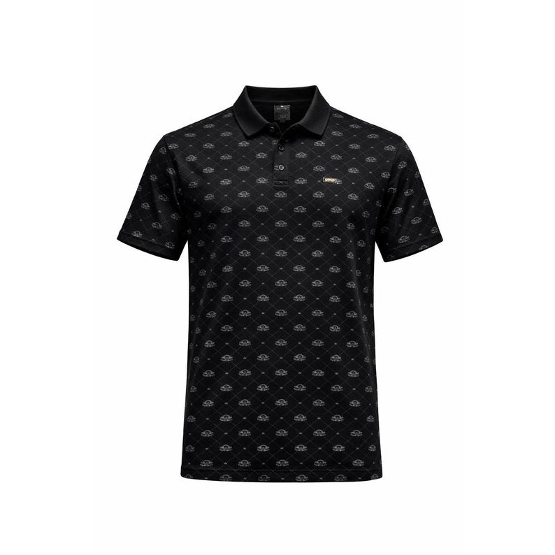 Camisa polo vintage Avirex con estampado integral, talla XL para hombre, manga corta y cuello. imagen 1